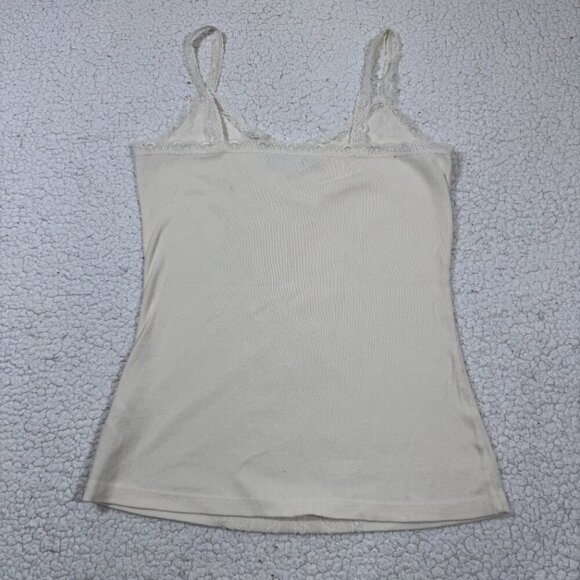 Maurices Womens Lace Preppy Cami Tank Top Large White Casual Base Layer Capsule - Picture 3 of 7